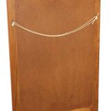 Teak spiegel met zilverkleurige accenten