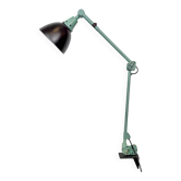 Lampe de bureau industrielle verte par Curt Fischer pour Midgard, années 1950.