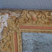 Mirror in gold stucco and glass mercury 91x126cm