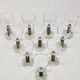 10 Bormioli Rocco Vintage Crystal Wine Glasses with Grooved Grey Stem