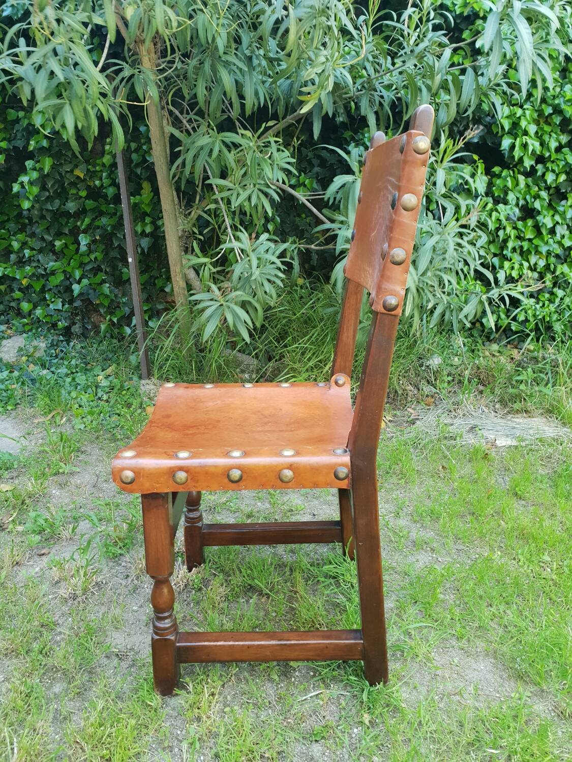 Series of 6 leather chairs 1970