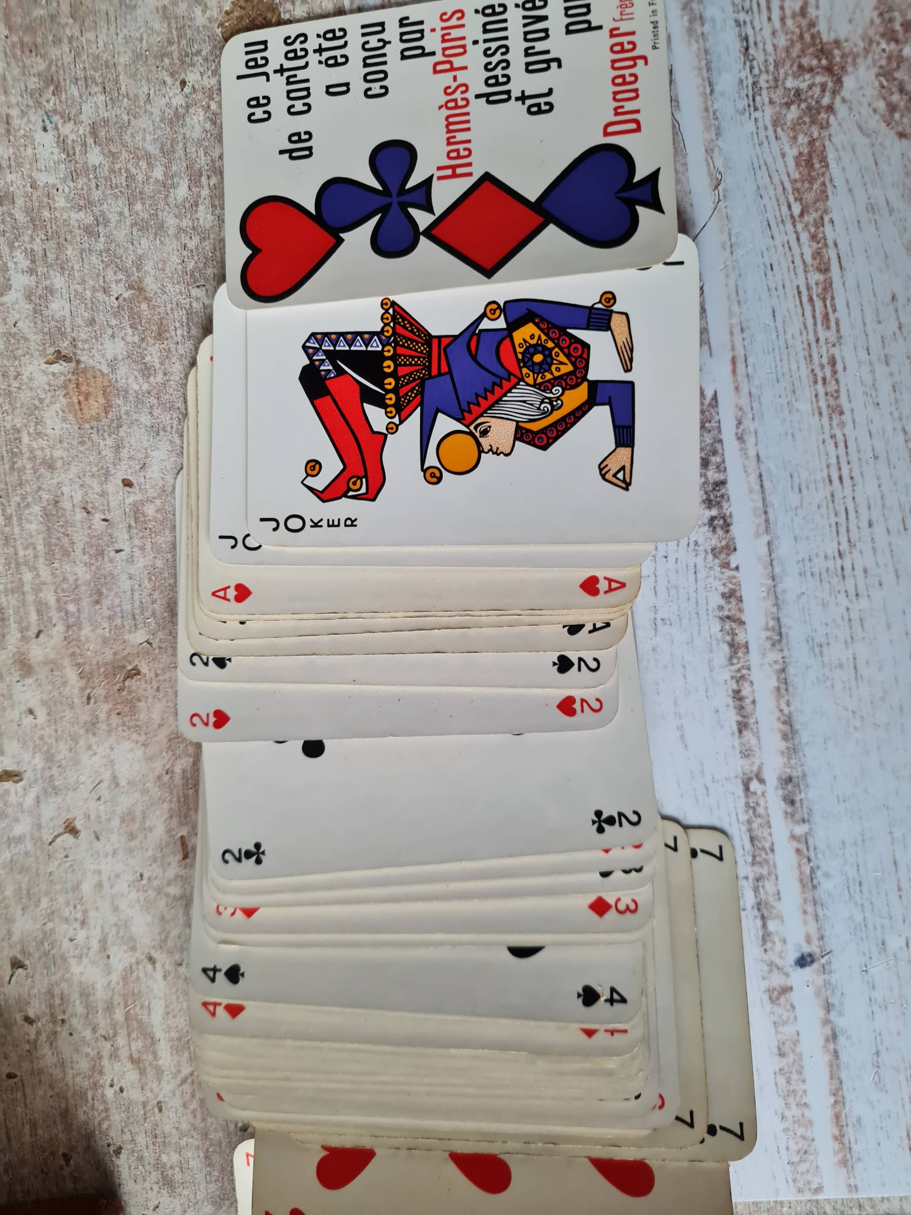 Hermes Paris playing cards designed and engraved by Draeger Frères