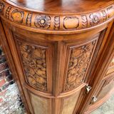 Art deco sideboard marble top, old dresser furniture