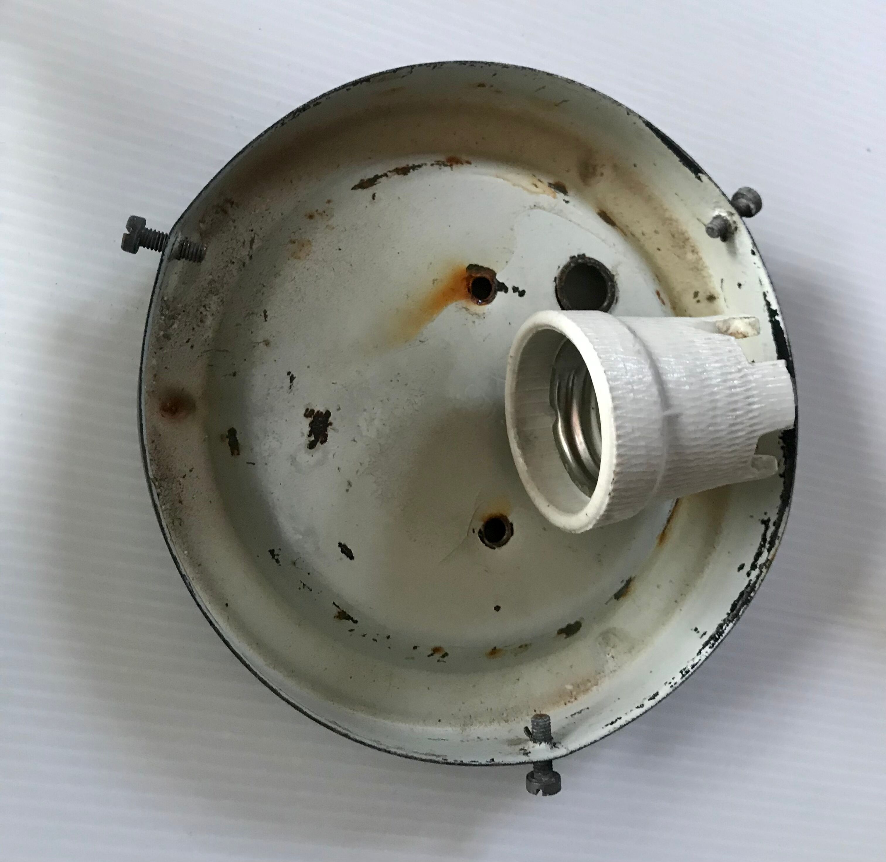 Vintage molded glass ceiling lamp