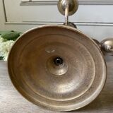 Pair of old brass candlesticks
