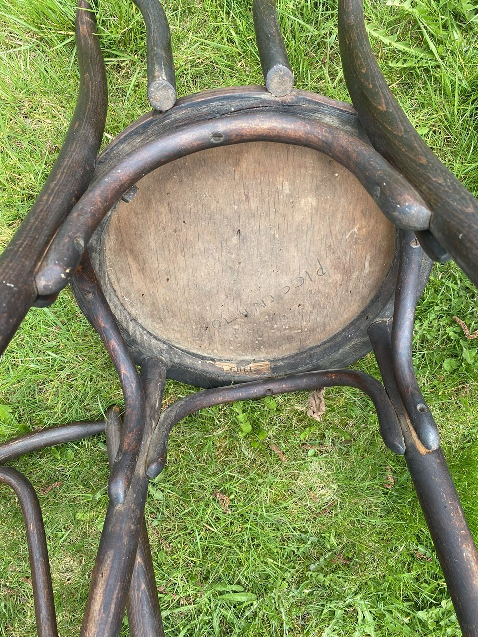 Set of 8 mismatched bistro chairs