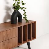 Vinyl Record Storage Cabinet Walnut "Nolana"