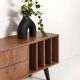 Vinyl Record Storage Cabinet Walnut "Nolana"