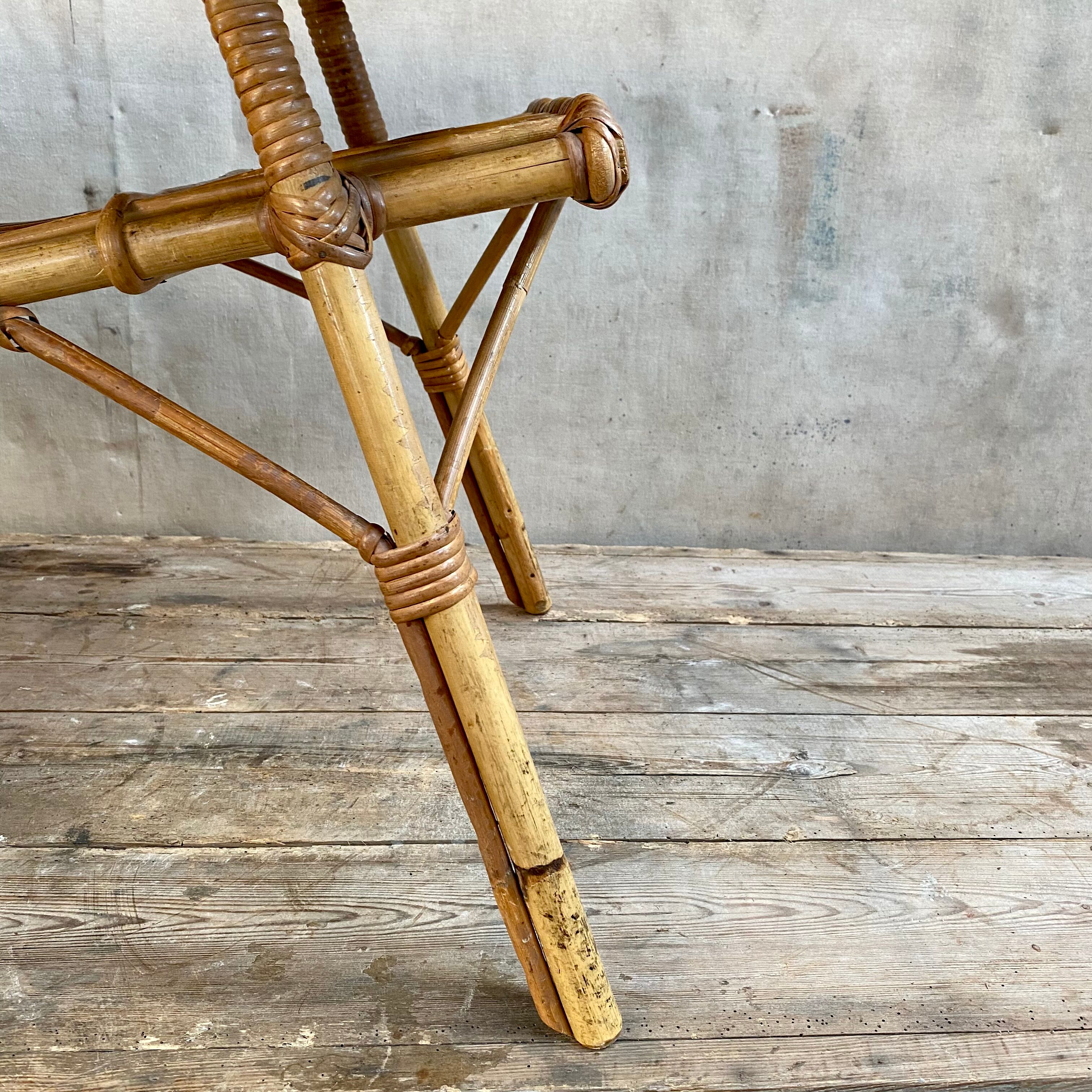 Vintage rattan coffee table
