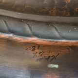 Art deco side table, copper top 1930s