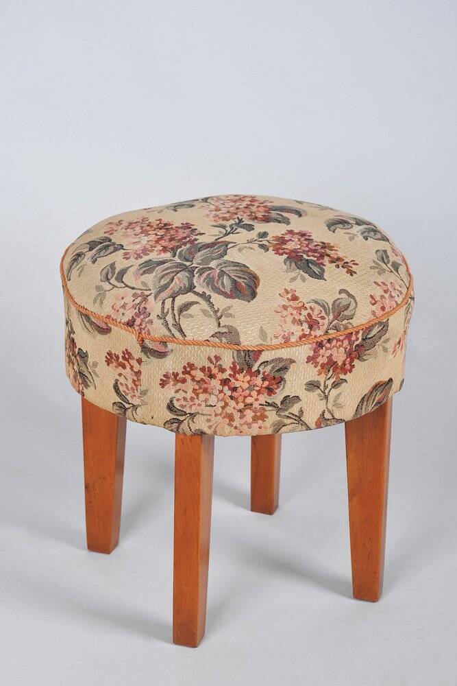 Art Deco Beech Stool, Czech, 1930s