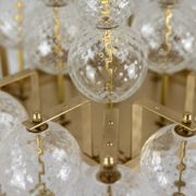 Kamenický Šenov. Glass blown chandeliers and gilded brass. 1970s.