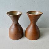 2 mazagrans form diabolo in sandstone signed Nigon
