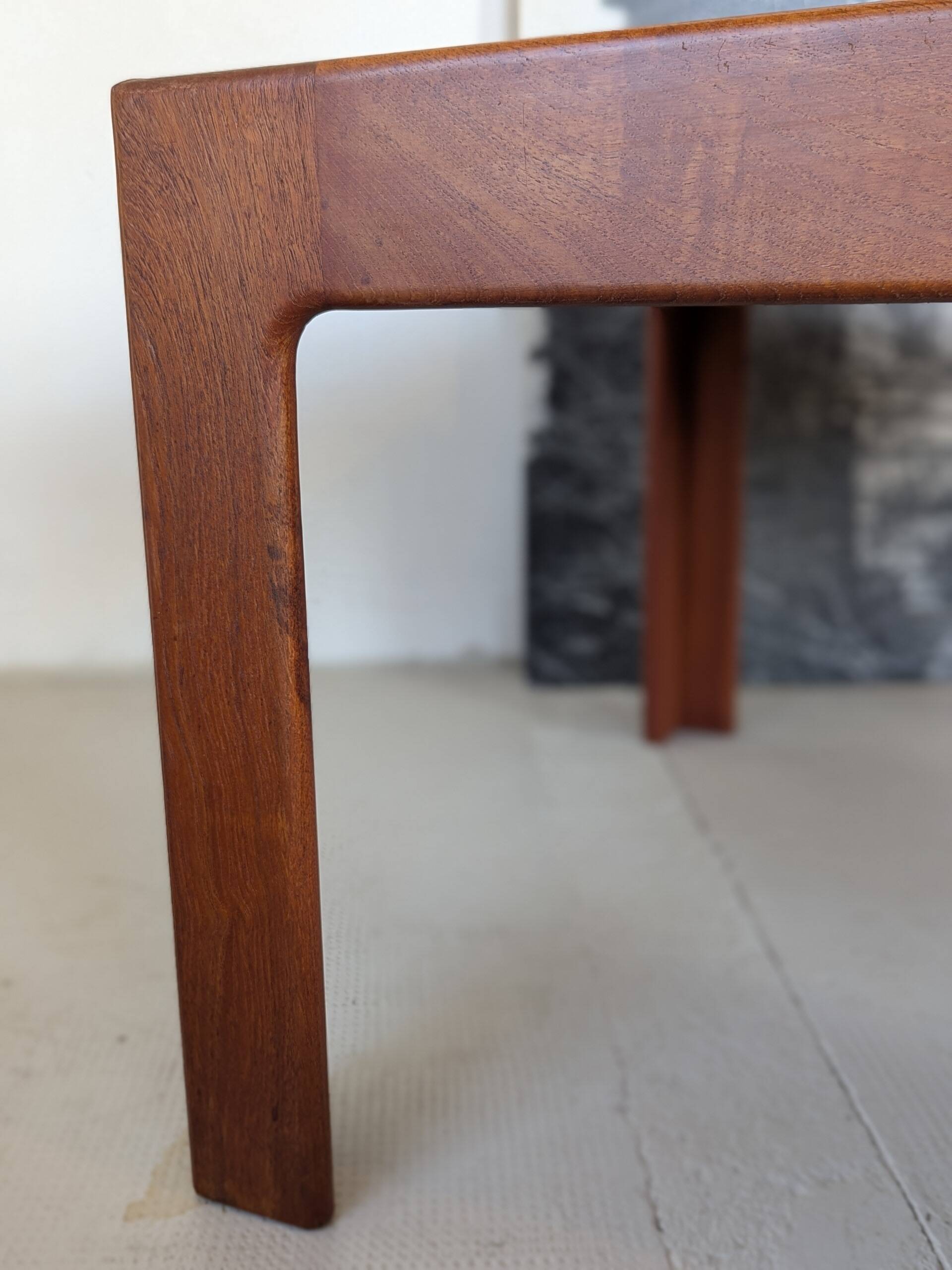 Square teak coffee table by Illum Wikkelso for N.Eilersen