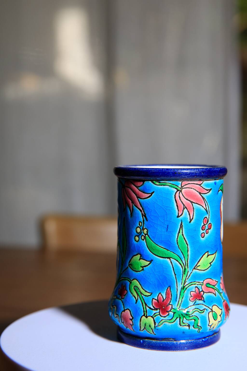 Paire de vases en emaux de longwy