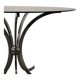 Vintage Space Age coffee table in chromed metal and smoked glass