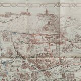 Panoramic map of the city of Jerusalem 1950's