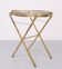small Brass folding serving tray table 1970 France