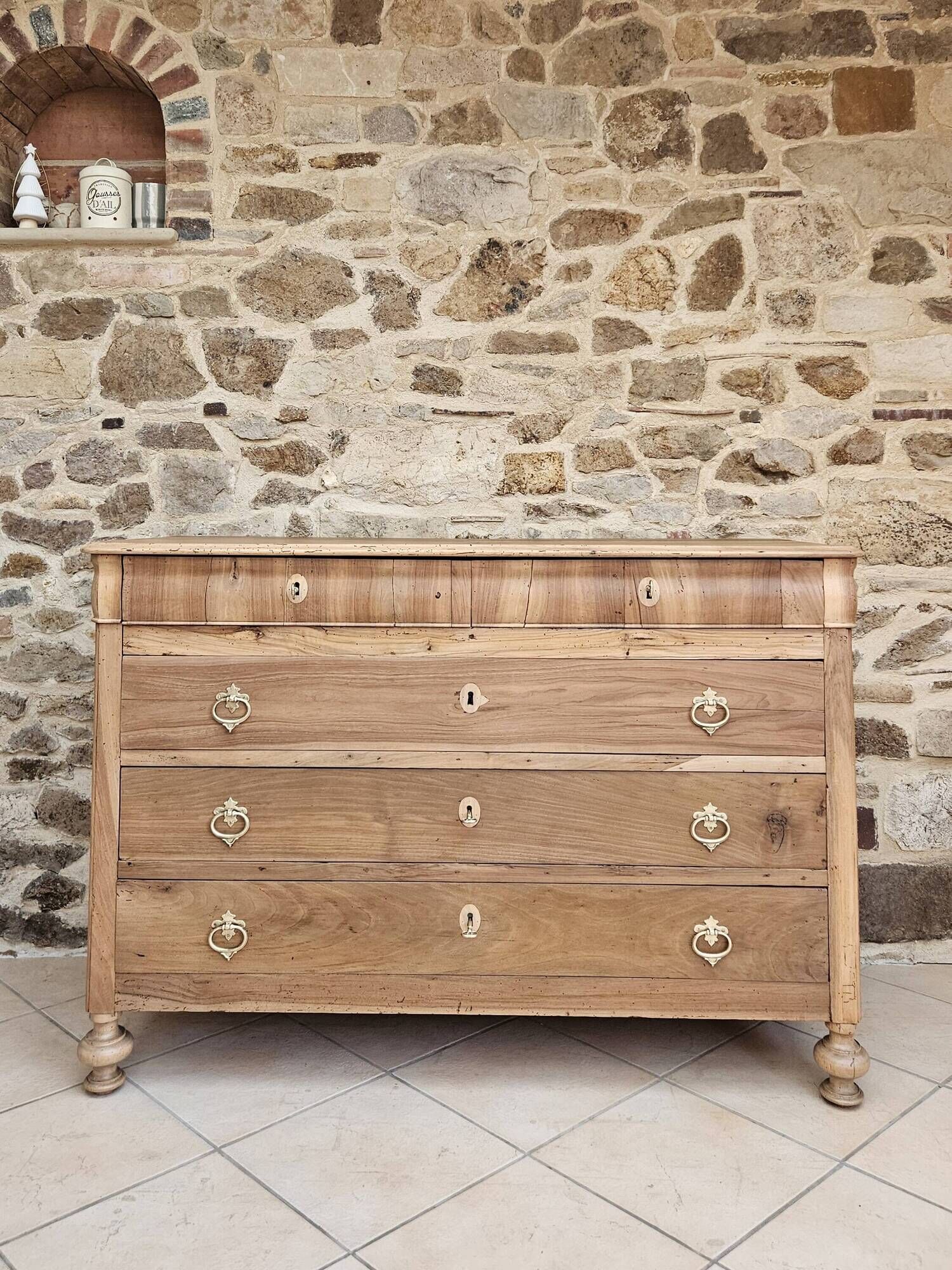 Antique walnut chest of drawers