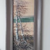 Tableau ancien représentant un paysage