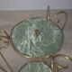 Vintage 1950s golden brass and glass coffee table Italian design