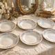6 antique deep plates in Gien earthenware