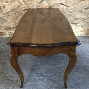 Old Coffee Table Style Louis XV Wood Chevillé Legs Curved Vintage