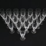 23 Flûtes En Cristal Modèle Clos Vougeot Lalique