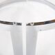 Vintage round table in chrome steel and smoked glass, 1970s