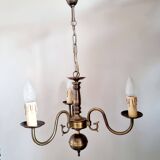 Lampe classique en laiton de style hollandais de couleur bronze doré