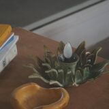 Mid-20th century ceramic sun wall lamp or decorative wall sculpture, 1960s.