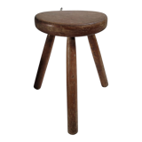 Cowherd stool tripod round solid wood