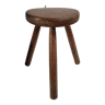 Cowherd stool tripod round solid wood