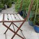 Chaise de jardin en latte de bois pliante