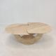 Table basse italienne en travertin, années 1980