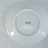 Green and gilded LIMOGES porcelain cup and cup lunch