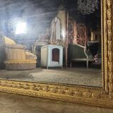 Paire De Miroirs Du Début Du XIXe En Bois Doré De Style Louis XVI