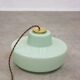 Mid-century italian glass & brass pendant lamp