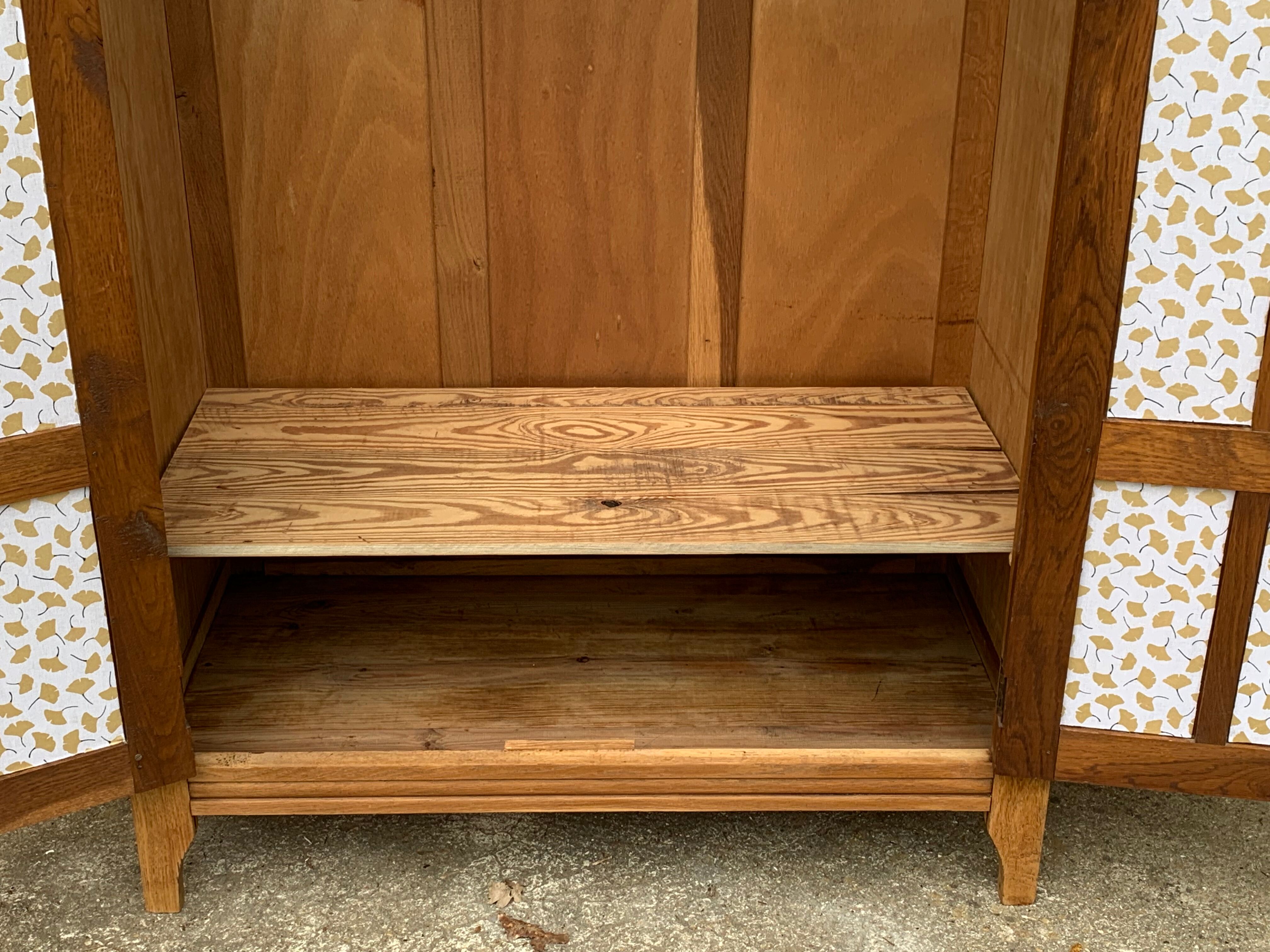 Parisian wardrobe paneled 1930 raw wood