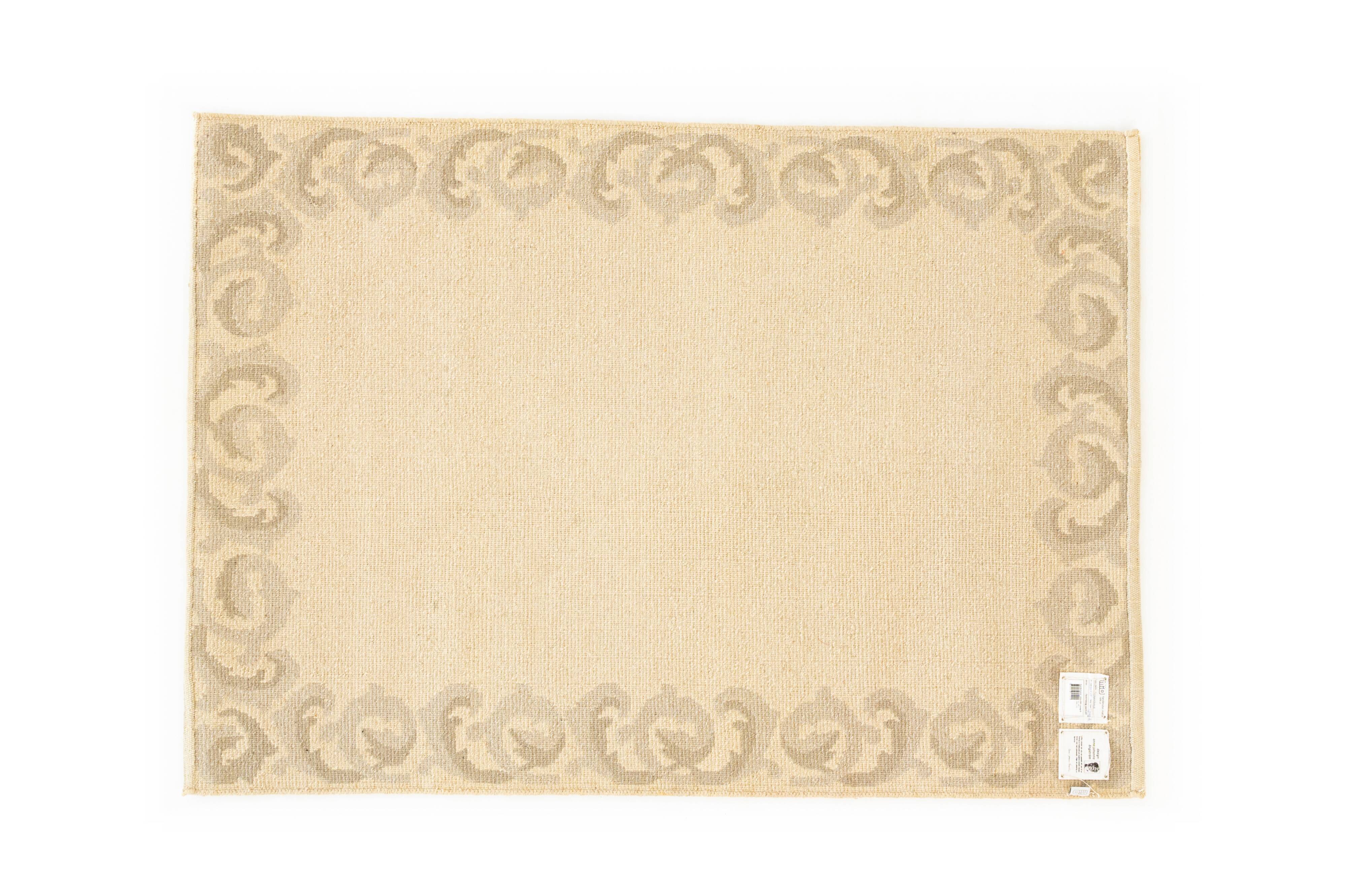 NOS Hand knotted Scandinavian design rug by Anna Johanna Ångström. 197 x 137 cm (78 x 54 in)