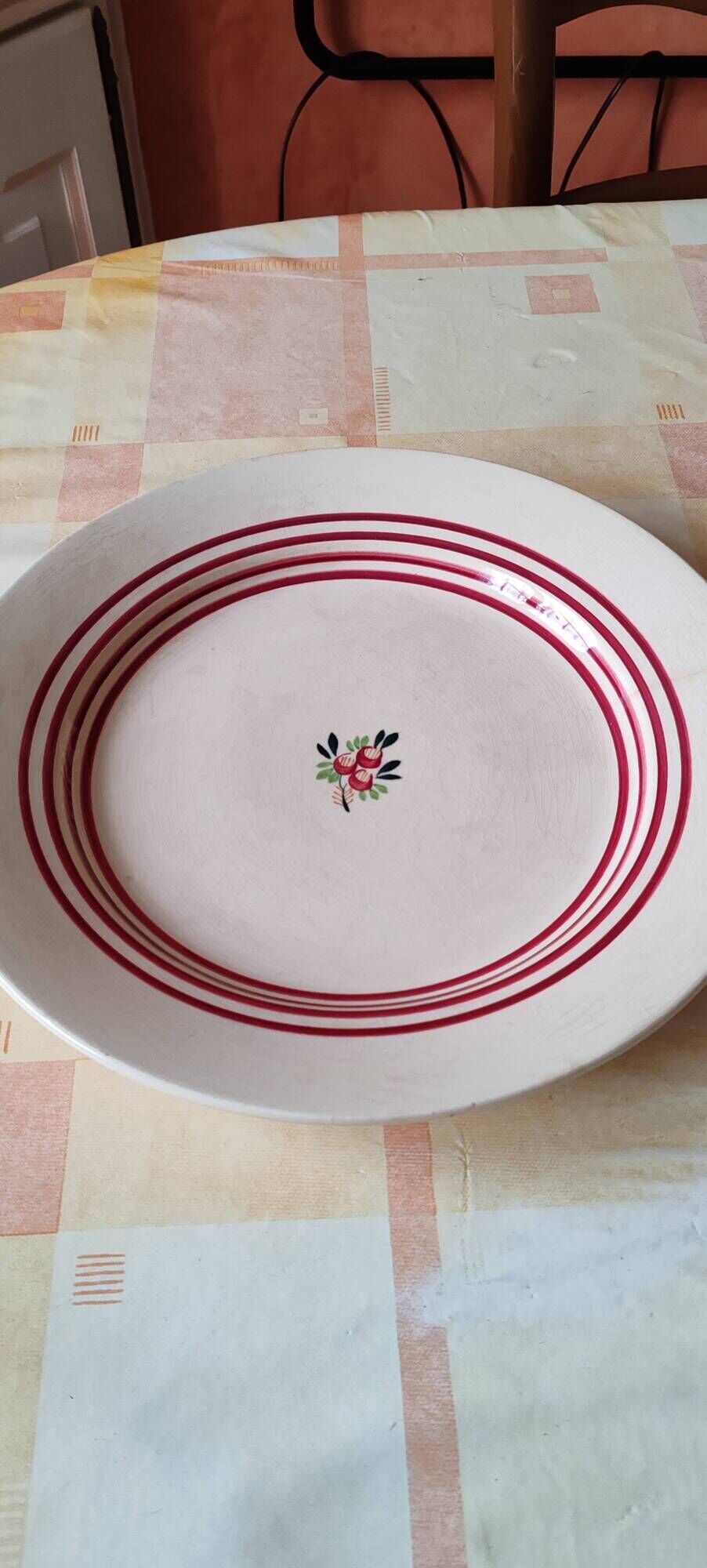Old Gien earthenware plate