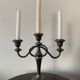 Bougeoir, silver metal candelabra