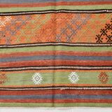 Tapis Kilim Vintage tissé à la main 6x8, 177x242Cm