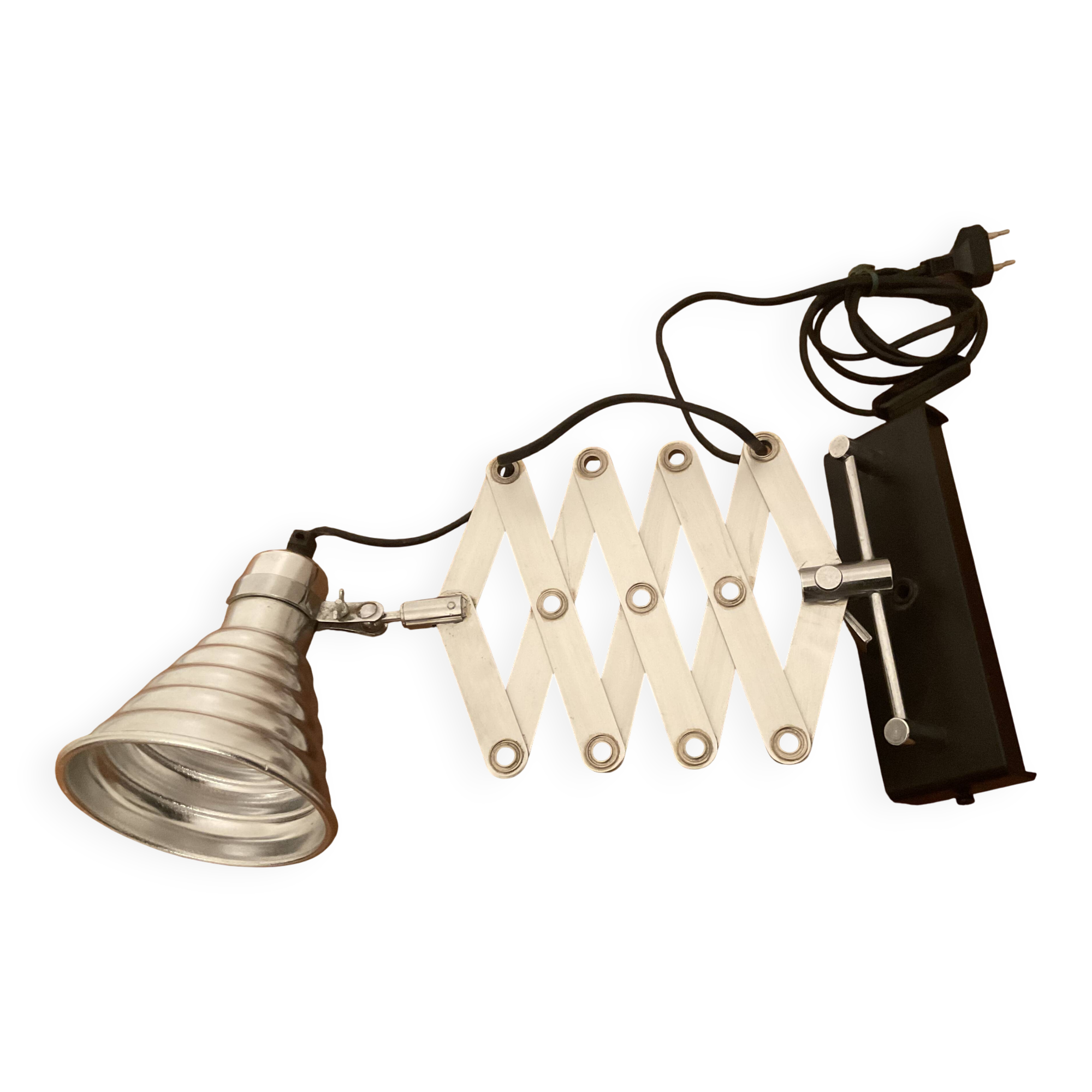 Industrial accordion wall light