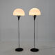 Pair of two floor lamps by Jaroslav Bejvl for Lidokov, 1960s