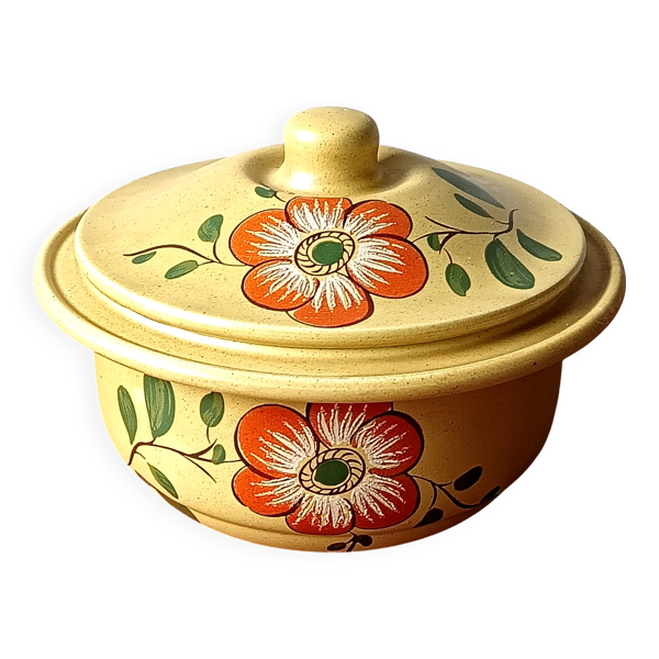 Soupière en céramique française k&g luneville vintage