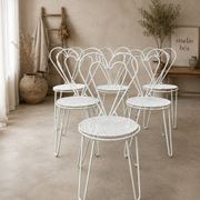 Garden chair "Cœur" attributed to Mathieu Matégot, perforated metal, years