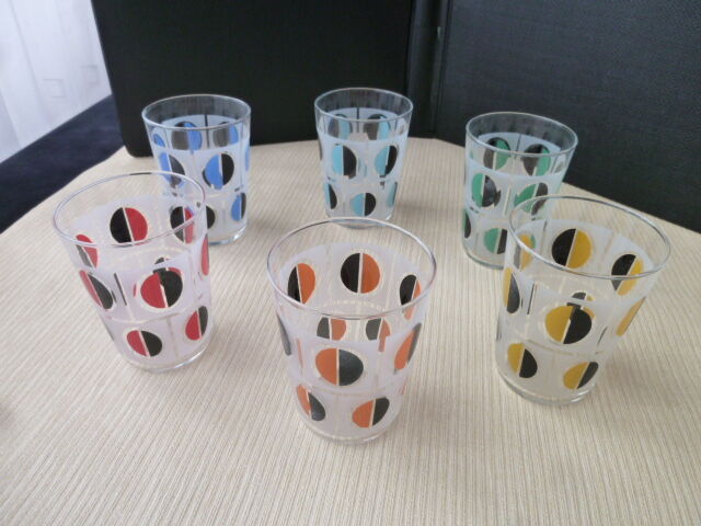 Set of 6 glasses vintage Luminarc cups