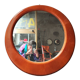Miroir vintage en noyer, 60 cm