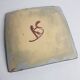 Enamelled sandstone dish with Tilleul leaf prints, 27 cm